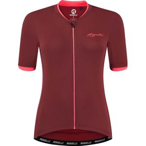 Rogelli Essential Fietsshirt - Korte Mouwen - Dames - Bordeaux, Coral - Maat L