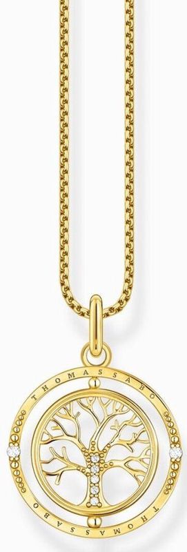 Thomas Sabo - KE2148-414-14 - Halsketting - Wit - 925er Zilver Geel Verguld - 40-45cm