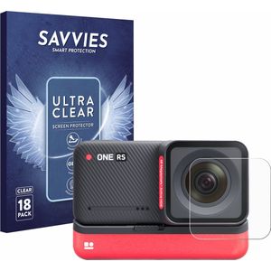 Savvies - Screenprotector voor Insta360 One RS 4K Edition (Lens) - Folie Beschermfolie transparant 18 Stuks