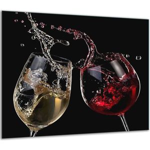 Glas afdekplaat voor fornuis - 60 x 52 cm - Spatbescherming en snijplank - Hygiënisch en krasbestendig