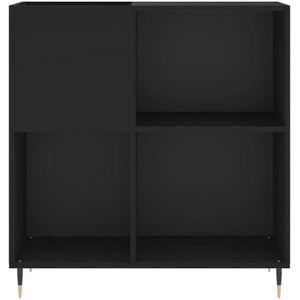 Thuys – Platenspeler Kast – Platenspeler Meubel – Ip Kast – 85 x 38 x 89cm – Zwart