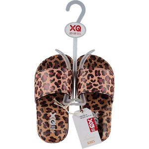 XQ Footwear - Slippers - Panterprint - Camel - Maat 29/30