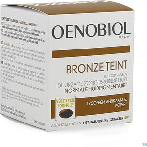 OENOBIOL Bronze Teint - Zelfbruiner - Bruinings capsules - Bruiningsversneller - Kurkuma - Huid vitamine - Lycopeen - 30 Capsules