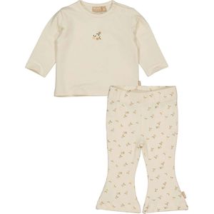 Quapi meisje baby set: Shirt Gina en Flairbroek Grace Beige maat 68