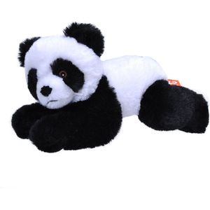 Wild Republic Knuffel Panda Ecokins Mini Junior 20 Cm Pluche Wit/zwart