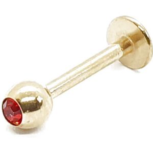Goud Met Steentje - Tragus / Helix / Labret Piercing
