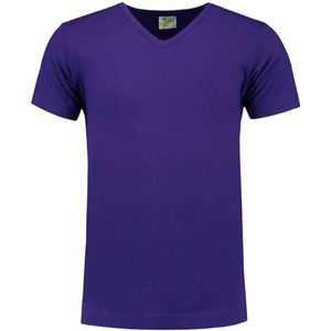 Lemon Soda heren V-nek T-shirt in de kleur paars in de