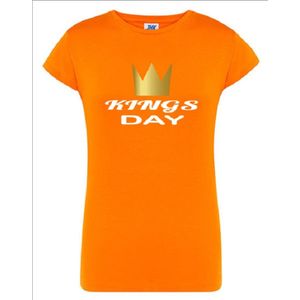 Koningsdag T-Shirt Dames KINGSDAY Large ronde hals