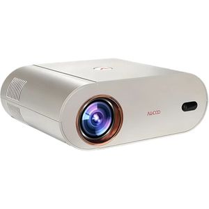 Alincoo - D7W - Beamer - Projector Beamer - Mini Meamer - Full HD 1080P - 1920x1080dpi - Automatische focus - 5G - met WiFi - 1300 Lumens - Wit