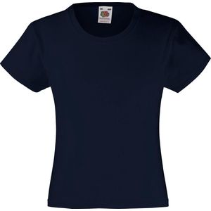 Fruit Of The Loom Meisjes Kinderen Valewewight T-shirt met korte mouwen (Donker Marine)
