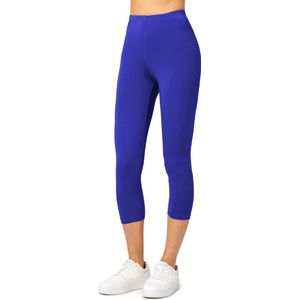 Merry Style MS-MS10-144-LE Dames Capri Leggings - Sport - Vrijetijdsbroek - 3/4 Lengte - Viscose - Sporbroek - Yogabroek - Kobalt - S