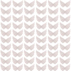 60 stuks mini-vleugels handwerk voor decoratie - wit