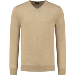 GENTS - V-neck merinoblend - Polyblend - Kamelen - Maat 3XL/3XL