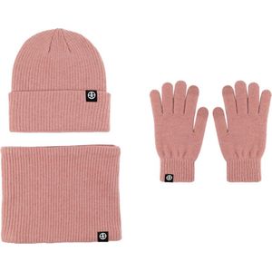 Muts Sjaal Handschoenen Set Dames Muts Sjaal en Warme Touchscreen Handschoenen Set 3 Stuks Zachte Warme Winter Heren Gebreide Muts Set