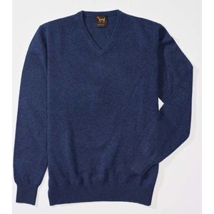 Osborne Knitwear Trui met V hals - Sweater heren in Lamswol - Pullover Heren - Persian - M