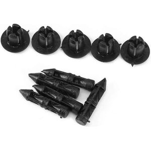 Bevestigingsclips 100 stuks 6 mm kunststof klinknagels - Universele bekledingsclip voor auto en motorfiets .