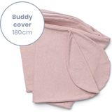 Doomoo Buddy Cover - Hoes voor Voedingskussen Buddy - Biologisch Katoen - 180 cm - Chiné Pink