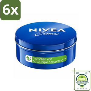 NIVEA - Bodycrème - Klassieke Crème - Natuurlijke oliën - 250 ml - Voordeelverpakking - 6 stuks - Nivea Crème - Bodycrème