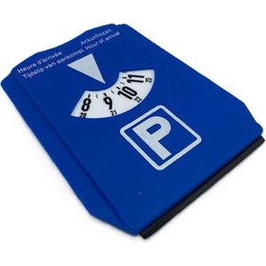 Parkeerschijf met ijskrabber
