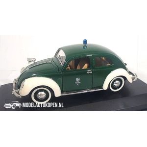 Volkswagen Politie 1951 (Groen/wit) (22cm) 1:18 Maisto + Luxe Showcase - Modelauto - Schaalmodel - Model auto - Miniatuurautos - Miniatuur auto