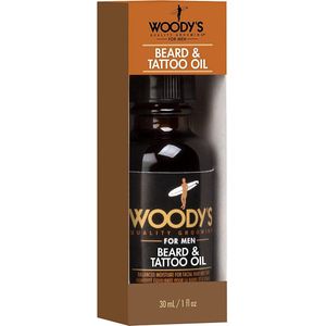Woody's - Verzorgingsbaard en Tattoo-Olie - 30 ml - Made in Italië