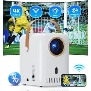 Azomor® Draagbare HD Projector met 5G WiFi en Bluetooth voor Thuis en Buiten