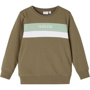 Name it sweater jongens - groen - NMMkinslee - maat 86