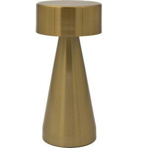 Luxus Draadloze Tafellamp Oplaadbaar - Chloé - Goud - 21cm - Decoratieve tafellamp - Tafellamp slaapkamer - Bureaulamp - LED - Touch - Dimbaar - Draadloos - Oplaadbaar