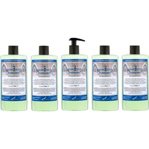 Handzeep Hamam 500 ml - met gratis pompje - set van 5 stuks