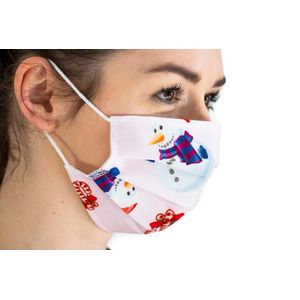 Mondkapje wasbaar - Kerst mondkapje - Roze - Herbruikbaar mondkapje - Stoffen mondmasker - Katoen - Niet-medisch mondkapje