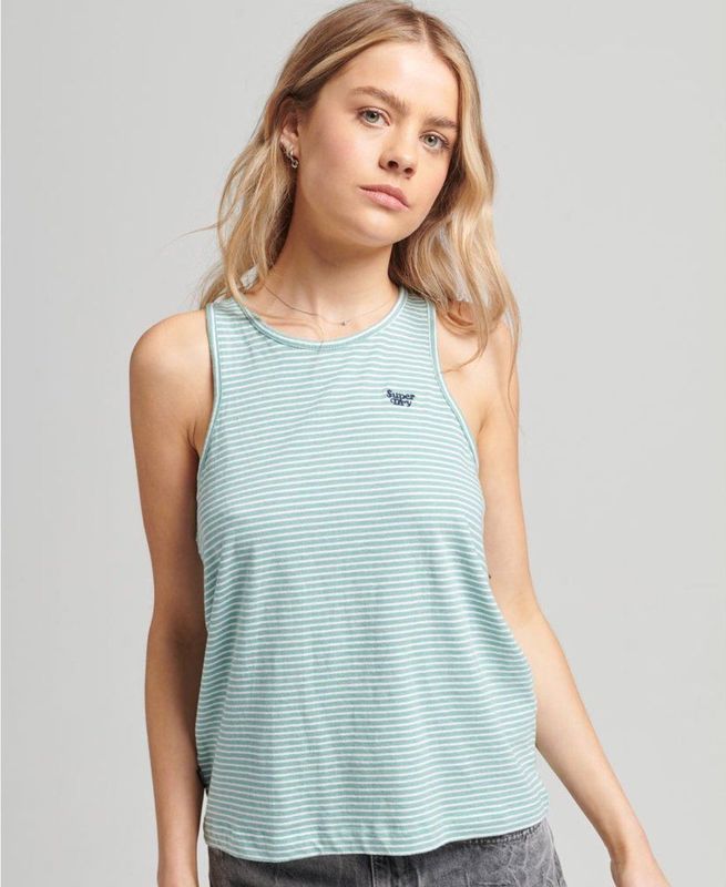 Superdry - Vintage Logo - Gestreepte Tanktop - Biologisch Katoen