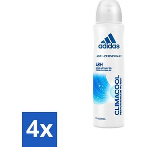 Adidas - Climacool - Deodorant spray - 48 uur Bescherming - 150ml - Voordeelverpakking - 4 stuks