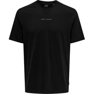Only & Sons T-shirt Onslevi Life Reg Text Ss Tee Noos 22028147 Black Mannen Maat - L