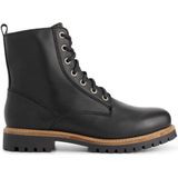 Travelin' - Kvaloya - Veterboots - Zwart - Leer