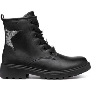 GEOX J CASEY GIRL Meisjes Laarzen - BLACK/DK SILVER - Maat 35