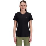 New Balance Jacquard Slim T-shirt Met Korte Mouwen Zwart L Vrouw