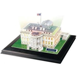 Witte Huis 3D-Puzzel met verlichting