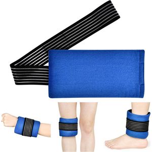 1 Blauw Sportblessure Gel-ijspak - 24 × 12,5 cm - Herbruikbaar - Gel Warm en Koud Kompres - Verstelbaar - Flexibele koude toepassing - Verlicht spierpijn en ischias