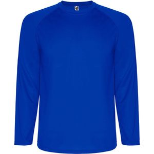 Kobalt Blauw unisex unisex sportshirt lange mouwen MonteCarlo 150 grm merk Roly maat S