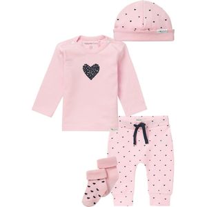 Noppies set (5delig) Roze broekje, shirt, mutsje en 2 paar sokjes - Maat 50