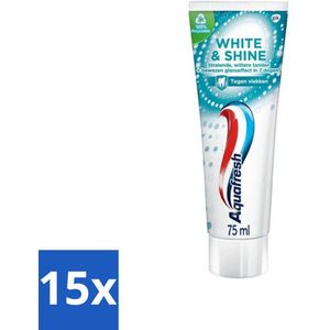 Aquafresh White & Shine - Whitening Tandpasta - 75 ml - Bulkverpakking - 15 stuks