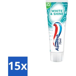Aquafresh White & Shine - Whitening Tandpasta - 75 ml - Bulkverpakking - 15 stuks
