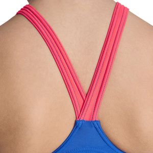 Arena V-Back Graphic badpak - Royal-Fluo-Red - Maat 164