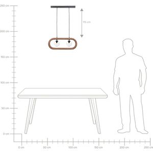 AYENSU - Hanglamp - Donkerhout - Mangohout