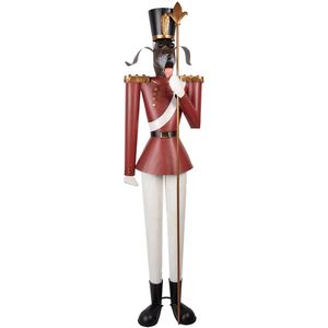 Clayre & Eef - Decoratie Notenkraker - Rood - 50x41x189 cm - Metaal