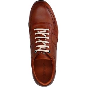 Van Lier - Heren - Cognac leren sneakers - Maat 43