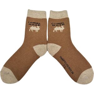Warme Sokken met Kameelhaar - Heerlijke Winter Thermo sokken van Badstof & Kameelwol - maat 36-40