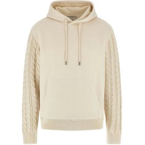 Guess - Hoodie Logo Sweatshirt - Beige - Katoen