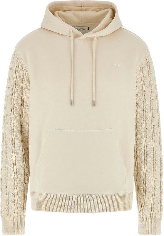 Guess - Hoodie Logo Sweatshirt - Beige - Katoen