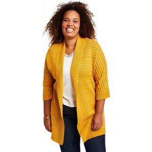 Lang opengewerkt vest, comfortabele pasvorm